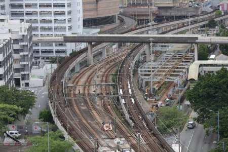 Foto de Corazón operativo del sistema MTR en Kowloon Bay Depot, 21 de junio de 2023 - Imagen libre de derechos