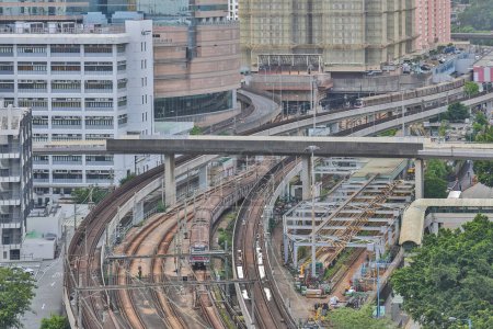 Foto de Corazón operativo del sistema MTR en Kowloon Bay Depot, 21 de junio de 2023 - Imagen libre de derechos