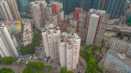 Photo for The old residential blocks at Kwun tong, HK June 21 2023 - Royalty Free Image