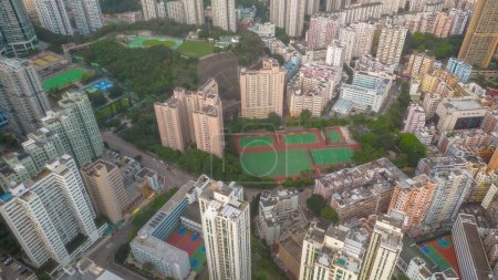Foto de Los viejos bloques residenciales en Kwun Tong, Hong Kong 21 de mayo 2022 - Imagen libre de derechos