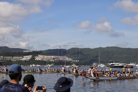 Photo for June 22 2023, the elaborately decorated dragon boat to celebrate the festival - Royalty Free Image