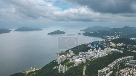 Photo for June 25 2023 the landscape of HKUST and Tai Po Tsai Village - Royalty Free Image
