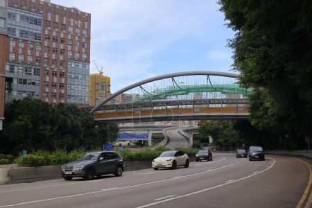 Téléchargez les photos : L'autoroute à Chatham Road, hong kong 1 juillet 2023 - en image libre de droit