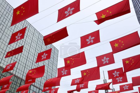 Photo for Flag Displayed ahead of anniversary of HK handover, July 1 2023 - Royalty Free Image