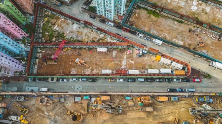 Téléchargez les photos : Rénovation urbaine, aile rue kwong, à kwa wan, Juillet 1 2023 - en image libre de droit