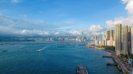 Foto de Kennedy Town situado en el lado occidental Island HK, 4 de julio de 2023 - Imagen libre de derechos