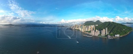 Foto de Kennedy Town situado en el lado occidental Island HK, 4 de julio de 2023 - Imagen libre de derechos