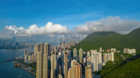 Photo for Kennedy Town located on the western side Island HK, July 4 2023 - Royalty Free Image