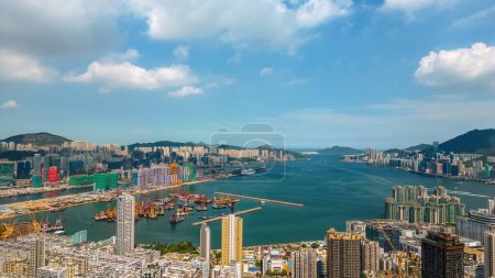 Photo for A west of Kowloon Peninsula, vibrant neighborhood July 14 2023 - Royalty Free Image