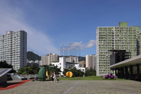 Photo for Lok Fu Estate, public housing estate in HK July 22 2023 - Royalty Free Image