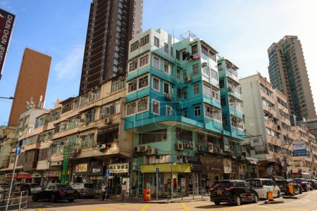 Téléchargez les photos : Kowloon City District, un quartier diversifié et dynamique à Hong Kong, 22 juillet 2023 - en image libre de droit