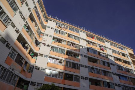 Téléchargez les photos : Le Chun Vu Mei Chuen, un complexe résidentiel à Hong Kong 22 juillet 2023 - en image libre de droit