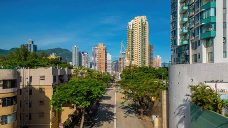 Foto de La zona residencial de lujo en el distrito de la ciudad de Kowloon, Hong Kong, 22 de julio 2023 - Imagen libre de derechos