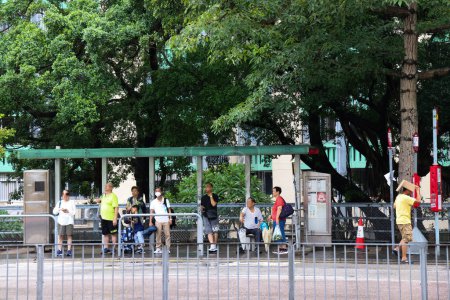 Téléchargez les photos : Un paysage urbain de Hung Hom, situé sur la péninsule de Kowloon, 30 juillet 2023 - en image libre de droit