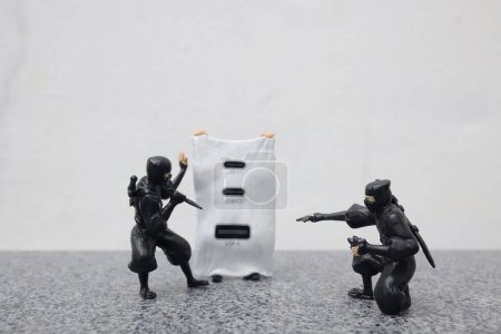 Photo for A fun of ninja figure with usb charge - Royalty Free Image