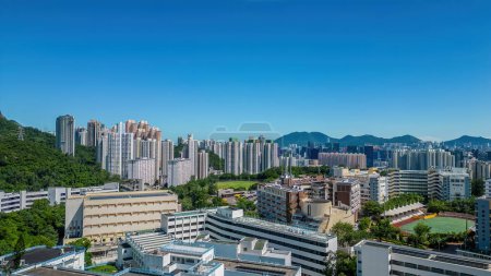 Photo for A residential and educational area located in the Wong Tai Sin district Aug 2 2023 - Royalty Free Image