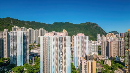 Téléchargez les photos : Tsz Wan Shan est un quartier résidentiel à hong kong 2 août 2023 - en image libre de droit