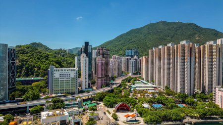 Foto de Shau Kei Wan es un distrito ubicado al este de la isla de Hong Kong, el 2 de agosto de 2023. - Imagen libre de derechos