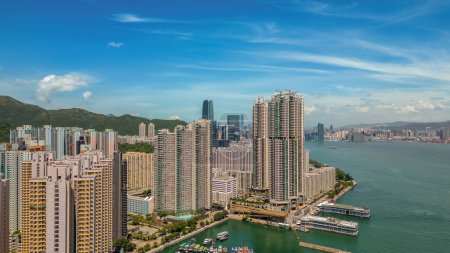 Téléchargez les photos : Shau Kei Wan est un district situé à l'est de l'île de HK, 2 août 2023 - en image libre de droit