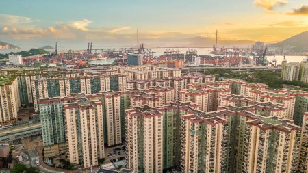 Photo for Mei Foo Sun Chuen is a large private housing estate located Aug 3 2023 - Royalty Free Image