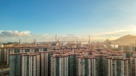 Photo for Mei Foo Sun Chuen is a large private housing estate located Aug 3 2023 - Royalty Free Image
