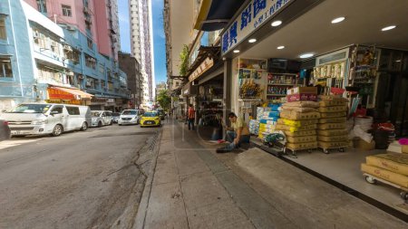 Téléchargez les photos : Fung Tak Streetscape : Capturer les rythmes de la vie urbaine, 2 août 2023 - en image libre de droit