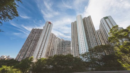 Téléchargez les photos : Chuk Yuen immeuble résidentiel, Hong Kong 2 août 2023 - en image libre de droit