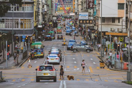 Photo for Ngan Tsin Wai Roadscape, Navigating Heritage and Urban Charm Aug 12 2023 - Royalty Free Image