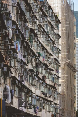 Foto de Los bloques de apartamentos, La zona residencial de HK, 12 ago 2023 - Imagen libre de derechos