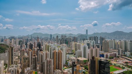 Foto de Cheung Sha Wan, distrito residencial de Hong Kong 23 sept 2023 - Imagen libre de derechos