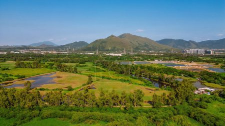 Photo for Shan Pui River, Nam Sang Wai, hong kong Sept 23 2023 - Royalty Free Image