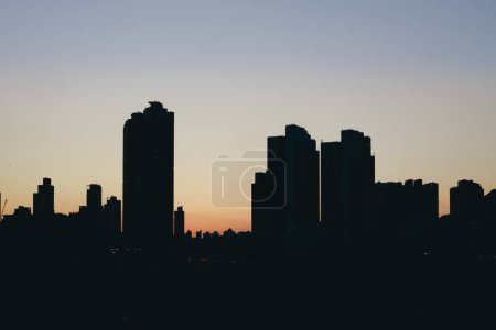Photo for The Kowloon city, City Silhouette with Sunset Sept 29 2023 - Royalty Free Image