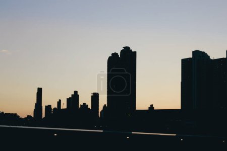 Photo for The Kowloon city, City Silhouette with Sunset Sept 29 2023 - Royalty Free Image
