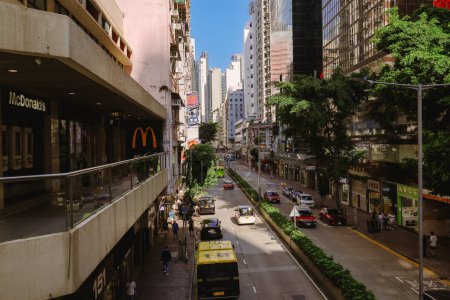 Foto de The Road scape , wan chai, Hong Kong Oct 1 2023 - Imagen libre de derechos