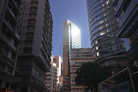 Téléchargez les photos : Quartier Wan Chai, Grands immeubles de bureaux 1 oct 2023 - en image libre de droit