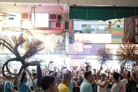 Foto de Sept 28 2023 la Danza del Dragón de Fuego Tai Hang en Hong Kong - Imagen libre de derechos