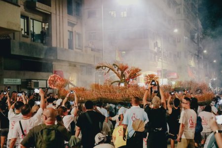 Photo for Sept 28 2023 the Tai Hang Fire Dragon Dance at hong kong - Royalty Free Image