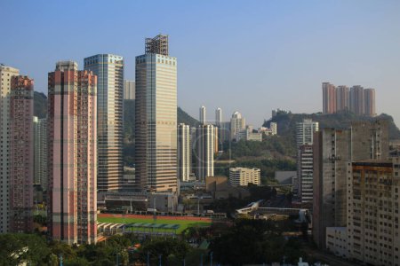 Foto de El edificio de apartamentos de lujo en Hong Kong 17 Jan 2015 - Imagen libre de derechos