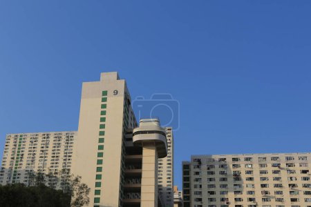 Foto de Kwai Shing West Estate es un residencial bien establecido Nov 17 2015 - Imagen libre de derechos