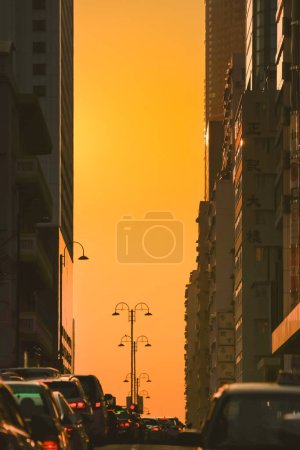 Téléchargez les photos : La route austine avec coucher de soleil à hk 30 sept 2023 - en image libre de droit