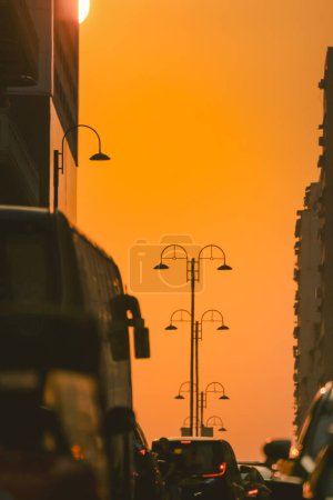 Téléchargez les photos : La route austine avec coucher de soleil à hk 30 sept 2023 - en image libre de droit
