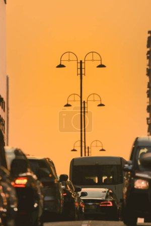Foto de Austin carretera con puesta de sol en hk 30 sept 2023 - Imagen libre de derechos