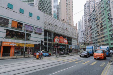 Photo for The tram at Kennedy Town, hong kong Feb 7 2015 - Royalty Free Image