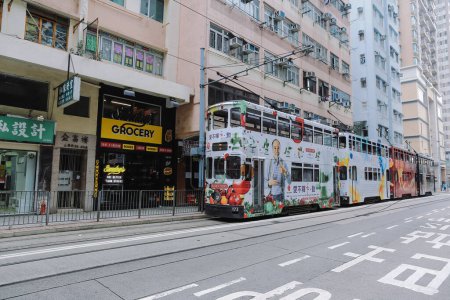 Photo for The tram at Kennedy Town, hong kong Feb 7 2015 - Royalty Free Image