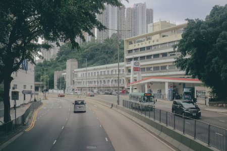 Téléchargez les photos : Wong Chuk Hang Road, Route panoramique dans le district sud de Hong Kongs 14 oct 2023 - en image libre de droit