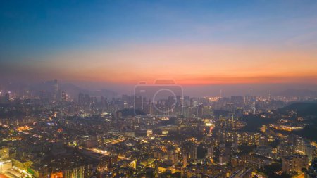 Photo for Photo of Oct 26 2023 West of Kowloon at twilight, hong kong - Royalty Free Image