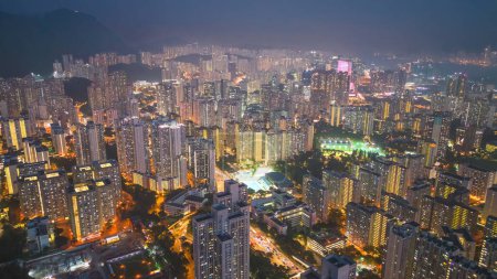 Téléchargez les photos : Photo du 26 octobre 2023 Est de Kowloon au crépuscule, Hong Kong - en image libre de droit
