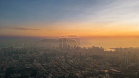 Photo for Photo of Oct 26 2023 West of Kowloon at twilight, Hong Kong - Royalty Free Image