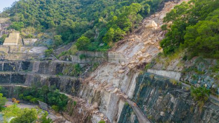 Photo for Shau Kei Wan Landslide, Understanding Natural Challenges in HK Oct 23 2023 - Royalty Free Image