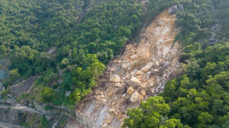 Photo for Shau Kei Wan Landslide, Understanding Natural Challenges in HK Oct 23 2023 - Royalty Free Image